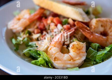 Salade de crevettes à Santa Fe Banque D'Images