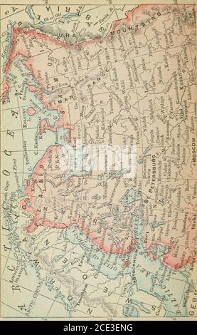 . Atlas de poche du monde de Rand McNally : historique, politique, commercial . mpseed; rendement moyen du houblon,325 tonnes. Culture du tabac: Russie. Sibérie. Caucasia, 1*95, 63, 170 tonnes. Vignes de la région, 16,000,000 acres (361,000 sous culture appropriée);produit du vin, 4,550.000 gallons. Stock vivant.—un grand nombre de bovins élevés sur les steppes. En 1888, la Russie et la Pologne avaient 27,622,660 bovins, 48,220,115 moutons, 10 742 100 en 1891, 21,665,632 chevaux. Finlande 1895,300,650 chevaux, l,4o:i,l-:j bovins,1,067,384 porcs, 129,984 rennes, 14,540 Go manufactures montrent une augmentation marquée depuis l'émancipation de serfs1861. Po Banque D'Images