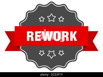 étiquette de remise en état. remise en état du joint isolé. Autocollant rétro Illustration de Vecteur