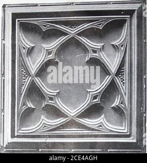 . Plafonds et murs latéraux : Catalogue no 60 . PLAQUES DE PLAFOND GOTHIQUES {Voir page 7). Banque D'Images
