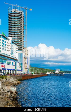 Puerto Montt, Chili. 12 février 2020. Vue sur le front de mer de Puerto Montt. Centre commercial Paseo Costanera Banque D'Images