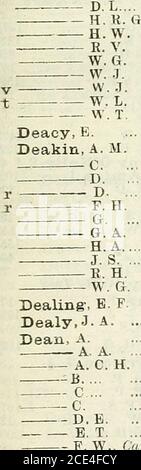 . Liste armée . l.A,t. U.,et hii.Suh.MTD. n.. Lctii. /a. Le juge Scots J. D. H. c.. M. C M. F N. A. I N. O.F S, J — W., A«I&LT;. 7.. ... W.. Poids Arrêt. ... •W..R. Art. R V -W. F. l ^y. H Day-Liewis, A. K. ... DAYKIN, R. S ^-A. N Daymond.F j Daynes, W. H. Daycon, B. J m Dayrell, ft. M. de L .. ?- W. S. DCRUZ, A ,. DEACON, A. K. A.F . A. W. D. Banque D'Images