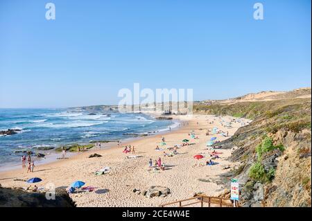 Photos des vacances à Porto Covo, Portugal en juillet 2020 Banque D'Images