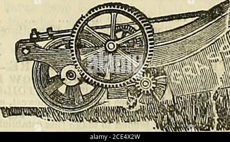 . La chronique des jardiniers et la Gazette agricole . RS par havinga petite roue devant la boîte à herbe, par conséquent, fauchera les verges et les massifs de fleurs rondes, sans aucun changement de roues, ou ajouter l'ancien rouleau, comme dans d'autres; Permet également de couper l'herbe à sec ou à l'eau, et par le simple réglage d'une vis à oreilles, à l'avant, peut être levé ou abaissé pour couper l'herbe à n'importe quelle longueur requise ; et ayant deux rouleaux derrière, et un petit à l'avant, ils roulent la largeur qu'ils coupent; ils vont tourner dans très peu de place, et couper en même temps. Toutes les pièces de travail de ttie ont fait beaucoup plus fort que les anciennes machines Banque D'Images