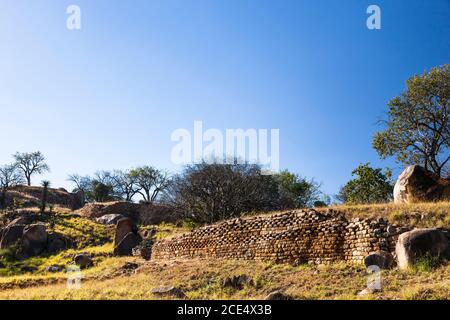 Ruines de Kami, ancienne capitale de la dynastie Torwa, banlieue de Bulawayo, Zimbabwe, Afrique Banque D'Images