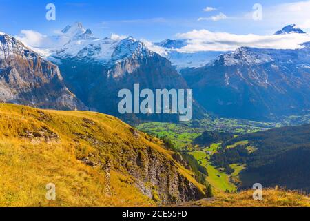 Paysage de montagne suisse, Grindelwald Banque D'Images