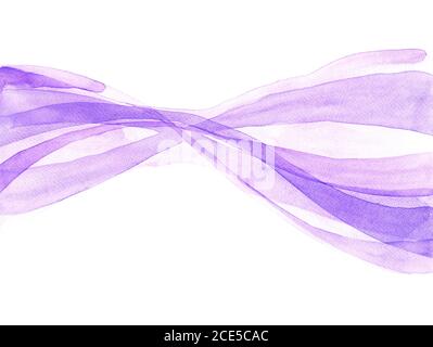 Illustration abstraite de peinture à la main aquarelle. Arrière-plan ondulé rose-violet vif. Haute résolution. Conception pour carte, couverture, impression, web, mariage. Banque D'Images