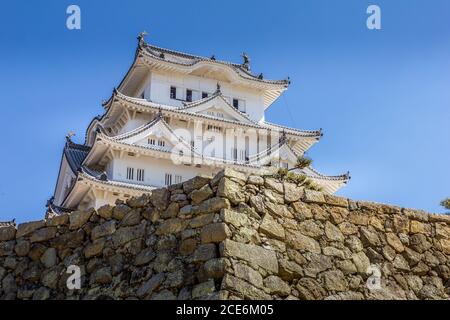 Vue sur le château Himeji, Hyogo, Japon Banque D'Images