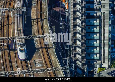 Rues de Sendai, préfecture de Miyagi et du Tohoku Shinkansen Banque D'Images