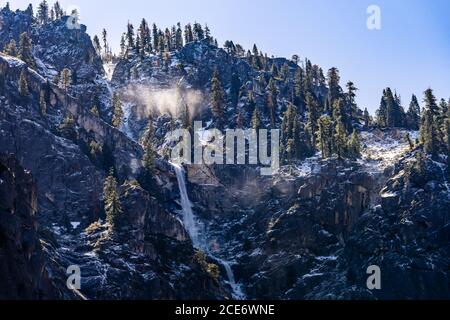 Bridalveil Falls Yosemite Banque D'Images