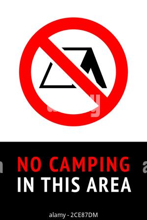 Pas de Camping, étiquette tendance, prêt à imprimer Illustration de Vecteur