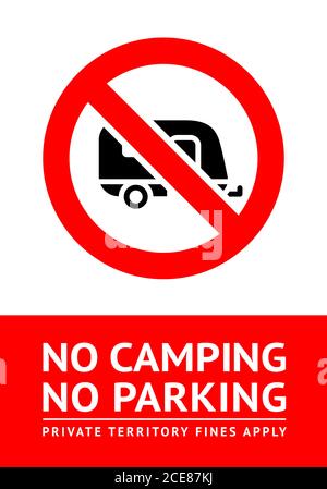 Pas de Camping, affiche tendance, prêt à imprimer Illustration de Vecteur