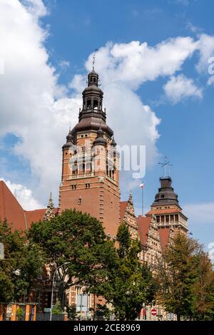 Szchecin, Pologne - 19 août 2020 : vue du bureau de Voivode à Szczecin Banque D'Images