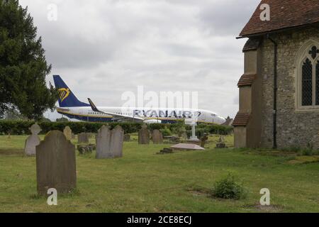 Avion à l'aéroport Southend de Londres dans Essex au Royaume-Uni Banque D'Images