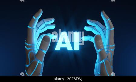 Intelligence artificielle pour les robots. Banque D'Images