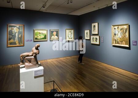 Singapour : la Galerie nationale d'art dans les anciens bâtiments de la Cour suprême et de l'Hôtel de ville Banque D'Images