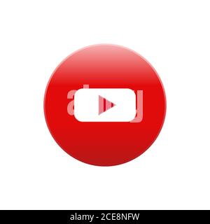 Application mobile YouTube Vector Icon Color Website Banque D'Images