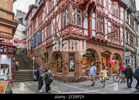 Ville haute de Marburg, Hesse, Allemagne Banque D'Images