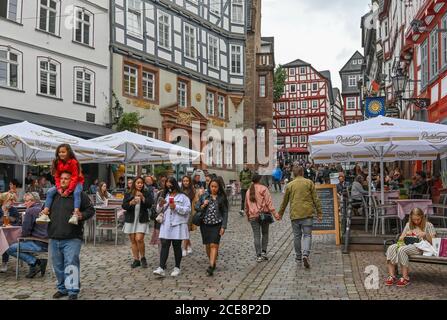 Ville haute de Marburg, Hesse, Allemagne Banque D'Images