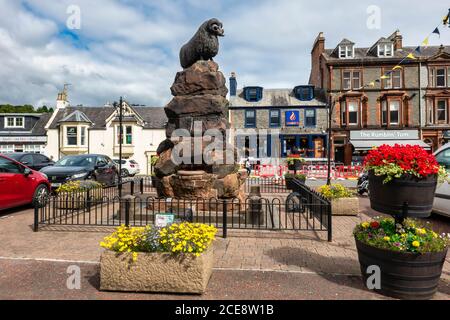 La Fontaine Colvin a également appelé Moffat RAM dans le Haut Rue de Moffat Dumfries et Galloway, Écosse, Royaume-Uni Banque D'Images