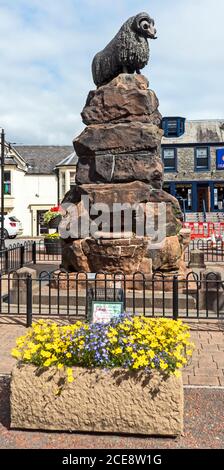 La Fontaine Colvin a également appelé Moffat RAM dans le Haut Rue de Moffat Dumfries et Galloway, Écosse, Royaume-Uni Banque D'Images