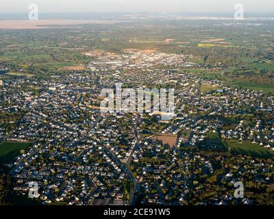 Guérande (nord-ouest de la France): Vue aérienne Banque D'Images