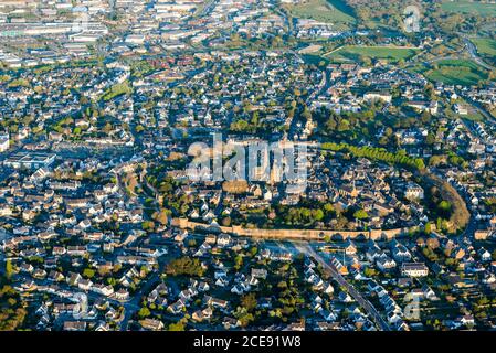 Guérande (nord-ouest de la France): Vue aérienne Banque D'Images