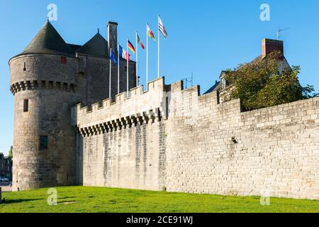 Guérande (nord-ouest de la France) : porte de la ville 'porte Saint-Michel' Banque D'Images