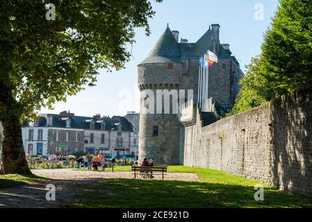 Guérande (nord-ouest de la France) : porte de la ville 'porte Saint-Michel' Banque D'Images