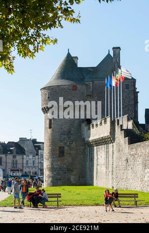 Guérande (nord-ouest de la France) : porte de la ville 'porte Saint-Michel' Banque D'Images