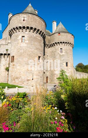 Guérande (nord-ouest de la France) : porte de la ville 'porte Saint-Michel' Banque D'Images