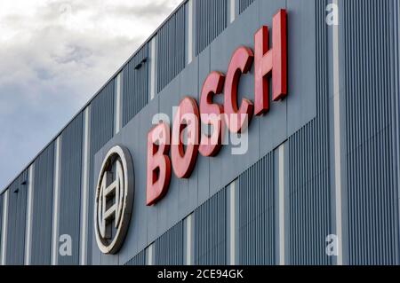 Karlsruhe, Allemagne. 30 août 2020. Robert Bosch GmbH est un fournisseur automobile et un fabricant de technologies industrielles, de biens de consommation ainsi que de technologies énergétiques et de construction. Karlsruhe, le 31 août 2020 | usage dans le monde crédit : dpa/Alay Live News Banque D'Images