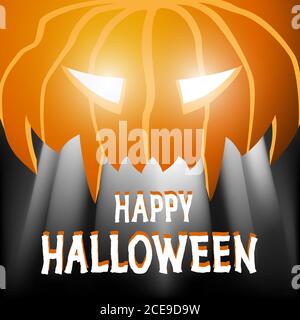 Carte vectorielle Happy halloween, affiche festive halloween Party, arrière-plan Illustration de Vecteur