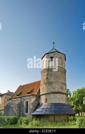 Église romane Saint Godehard Rotunda à Strzelin, Basse-Silésie, Pologne Banque D'Images