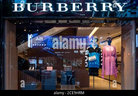 Hong Kong, Chine. 31 août 2020. La marque de mode de luxe britannique Burberry Store vu à Hong Kong. Crédit : SOPA Images Limited/Alamy Live News Banque D'Images