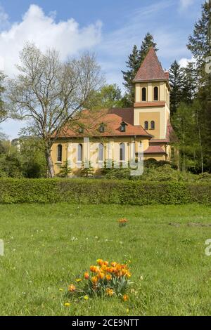 Eglise catholique Sainte-Elisabeth à Bad Elster, Saxe, Vogtland, Allemagne Europe Banque D'Images