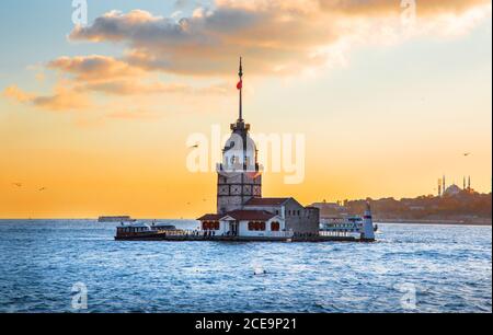 Tour de la jeune fille - Istanbul, Turquie Banque D'Images