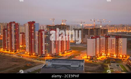 Russain immeuble appartement nouveaux bâtiments nommés South Aquatory à Saint-Pétersbourg, Russie Banque D'Images