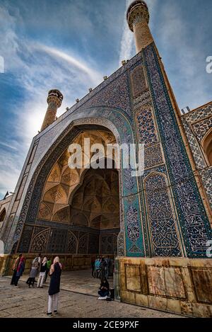 Mosquée de Jameh, mosquée du vendredi, Ispahan, Iran Banque D'Images