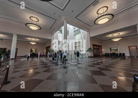 Hall du Centre de conférence, Salt Lake City, capitale et la ville la plus peuplée de l'état de l'Utah, USA Banque D'Images