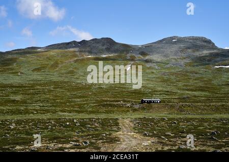 Une nature difficile mais belle autour d'une cabine sur un haut-pays norvégien, près de Hemsedal Banque D'Images