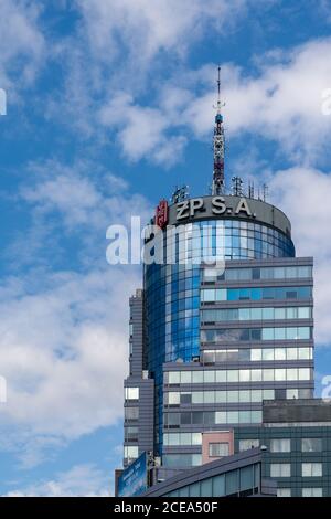 Szchecin, Pologne - 19 août 2020 : le bâtiment PolSteam et le siège de PZM Shipping à Szchecin Banque D'Images