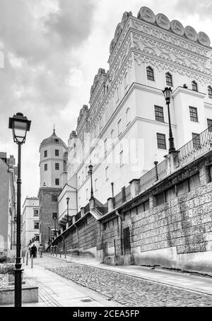 Szchecin, Pologne - 19 août 2020 : vue sur le château des ducs de Pomerania dans la vieille ville de Szchecin Banque D'Images