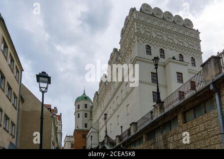 Szchecin, Pologne - 19 août 2020 : vue sur le château des ducs de Pomerania dans la vieille ville de Szchecin Banque D'Images