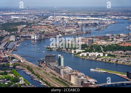 Antenne de l'innerville d'Amsterdam, pays-Bas Banque D'Images