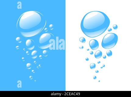 De l'eau avec des bulles. Illustration du vecteur Aqua Illustration de Vecteur