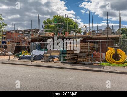 Nouveaux travaux de construction sur Woodrow, Redditch, Worcestershire, Royaume-Uni Banque D'Images