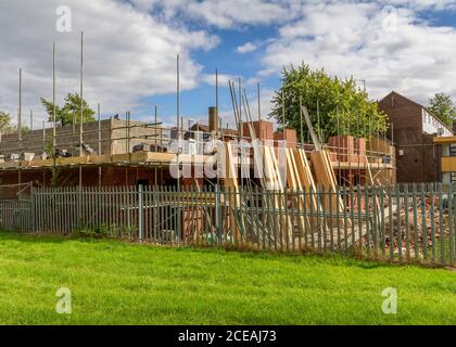 Nouveaux travaux de construction sur Woodrow, Redditch, Worcestershire, Royaume-Uni Banque D'Images