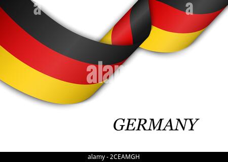 Ruban de tissage ou bannière avec drapeau de l'Allemagne Illustration de Vecteur
