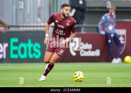 METZ, FRANCE - AOÛT 30 : Dylan Bronn de Metz pendant le match entre le FC Metz et AS Monaco le 30 août 2020 à Metz, pays-Bas. *** Légende locale *** Dylan Bronn Banque D'Images